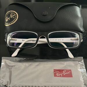 Ray-Ban Optics Unisex Polished Black White Eyeglasses